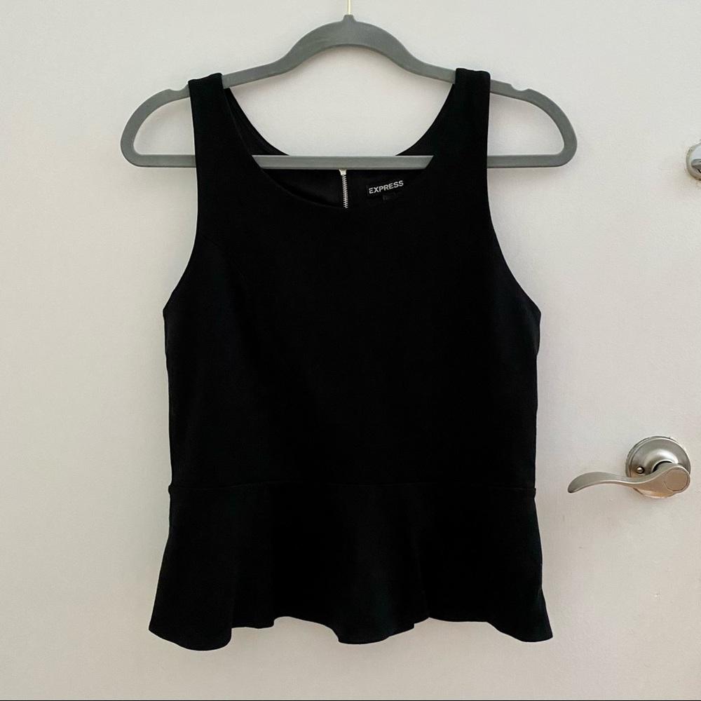 Express Peplum Sleeveless Top with Lace Detail NWT